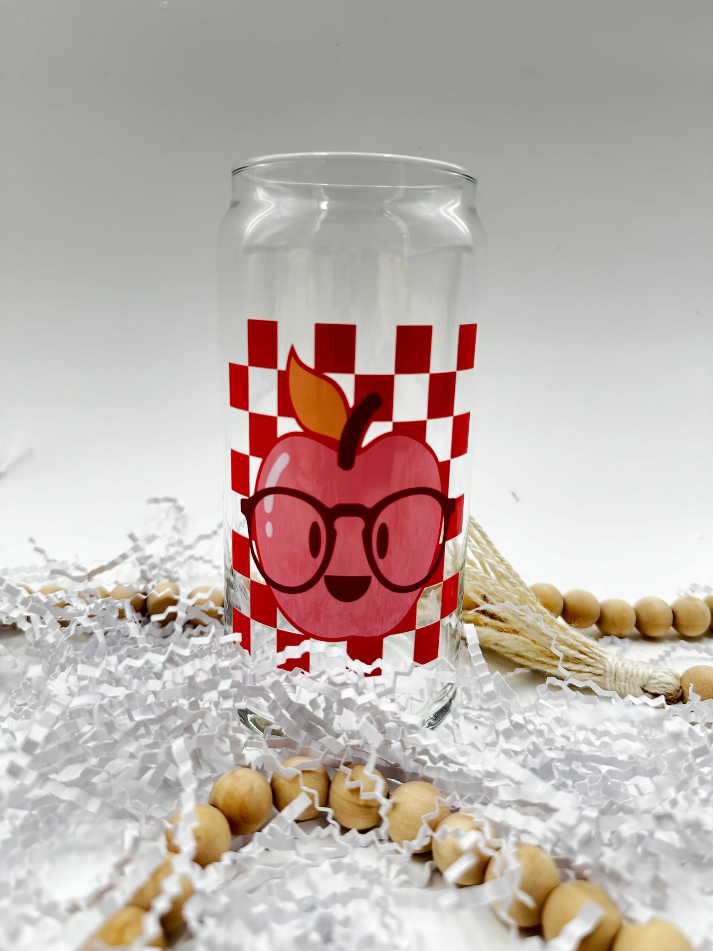 Nerdy Apple Glass Cup 20oz