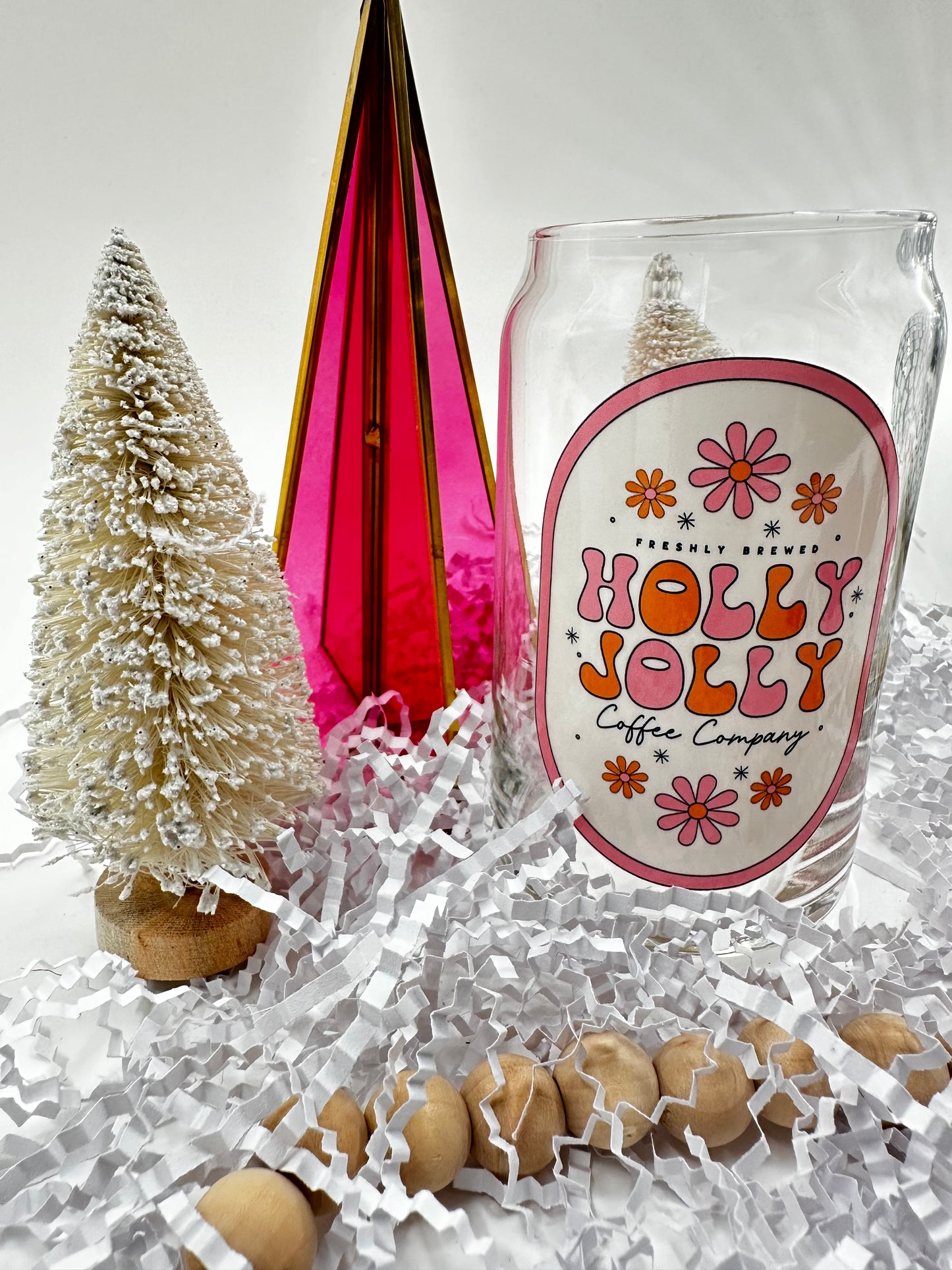 Holly Glass Cup