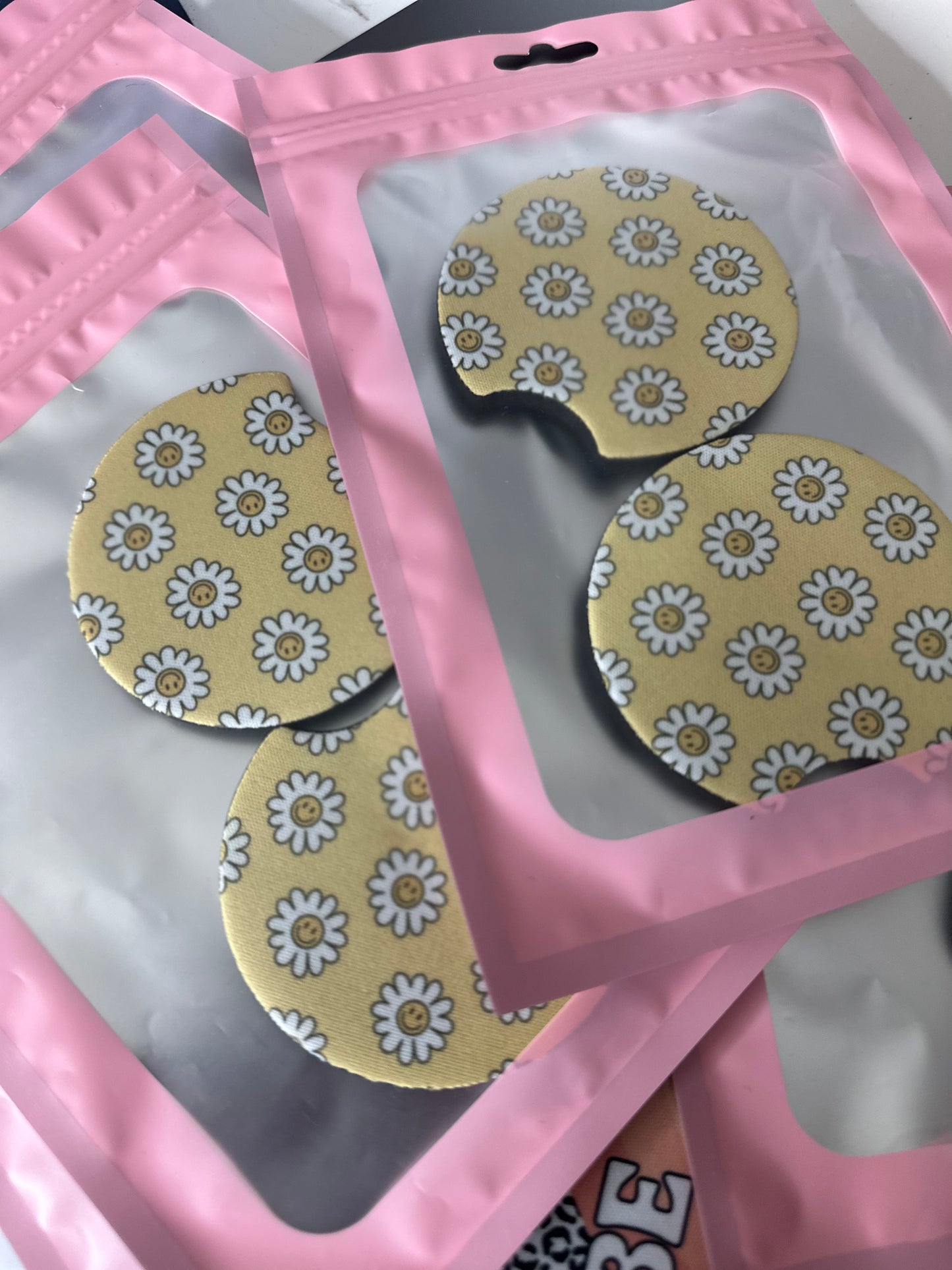 Daisy Car Coasters