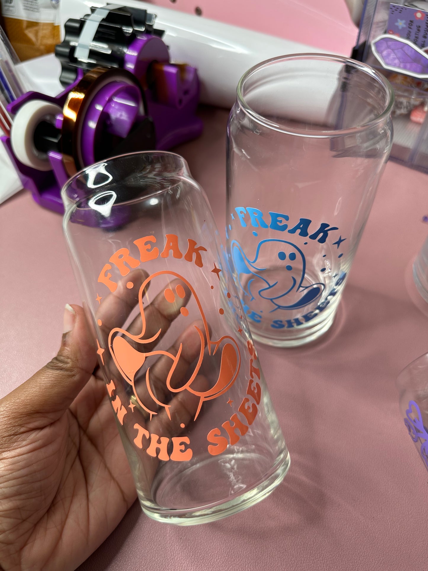 Freak in the sheets Glass Cup