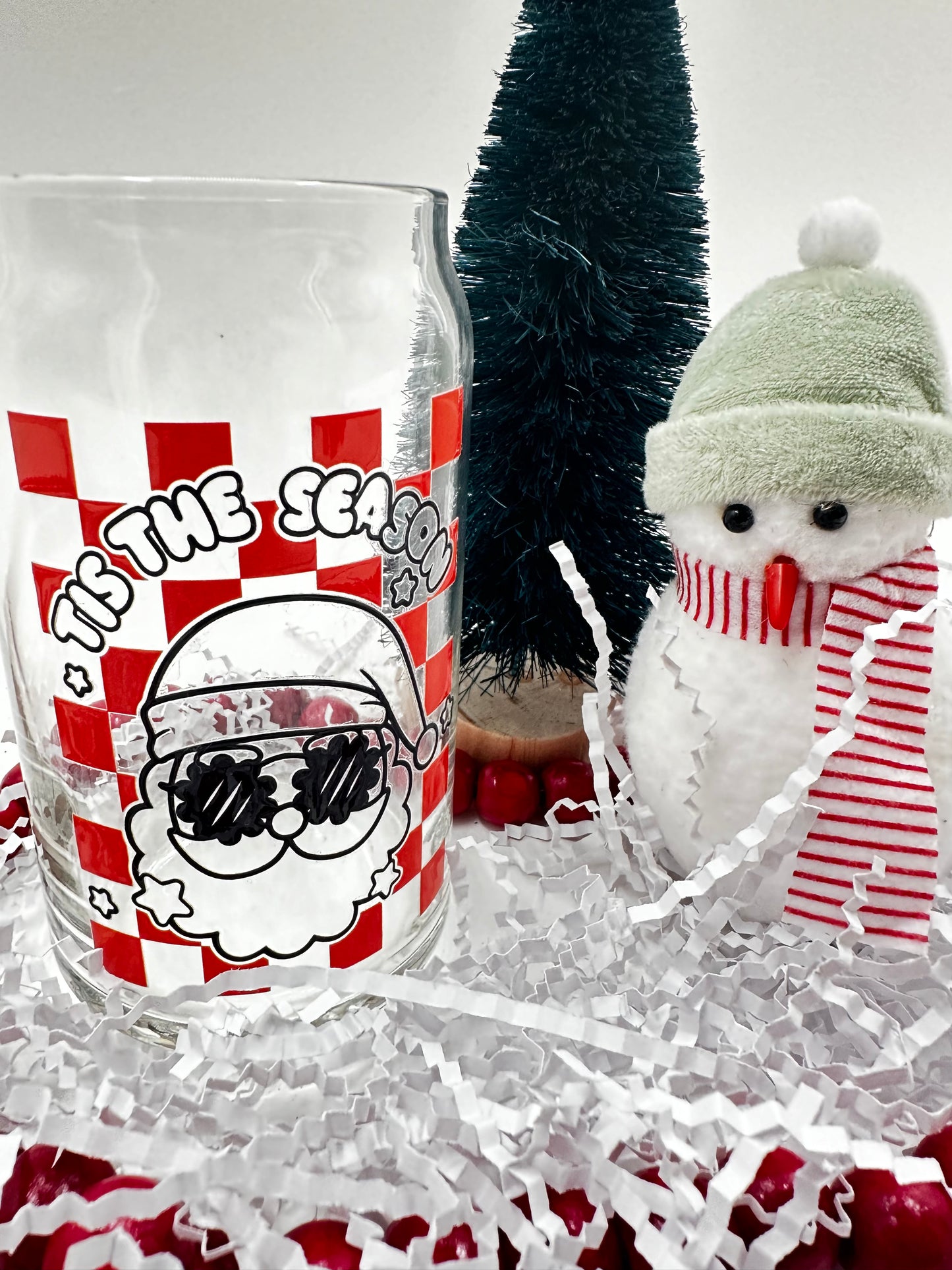 Tis The Season Glass Cup