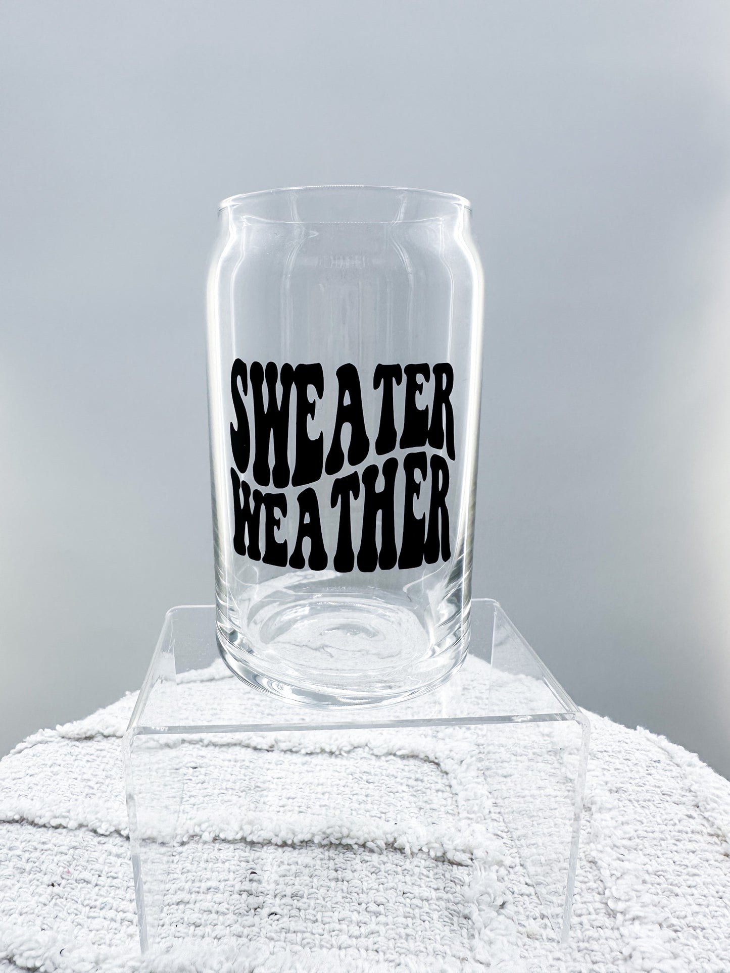 Sweater Weather Glass Cup