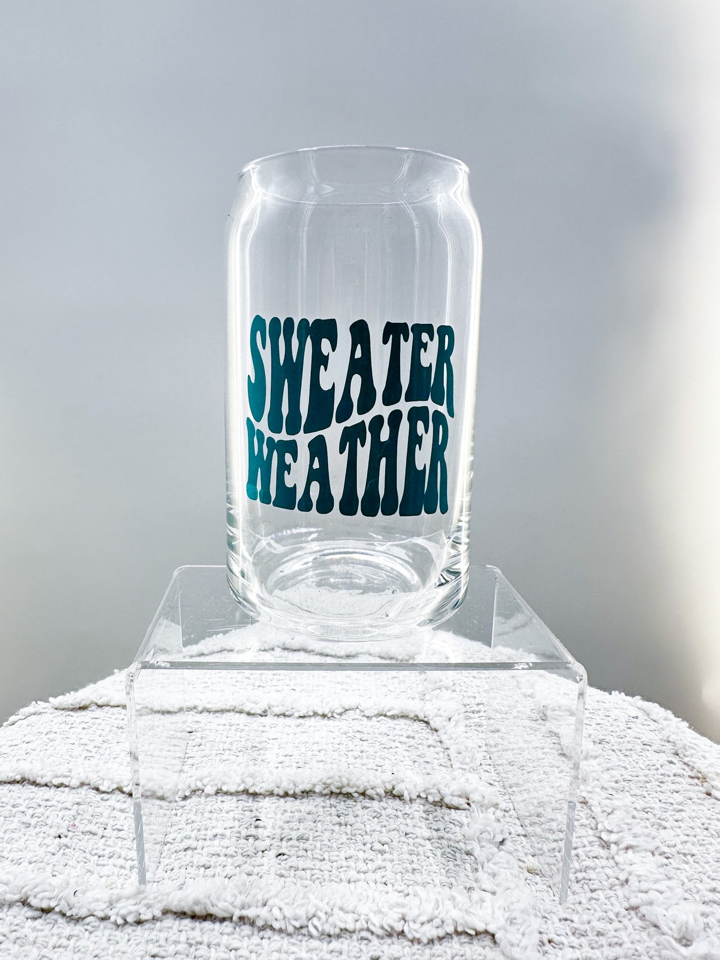 Sweater Weather Glass Cup