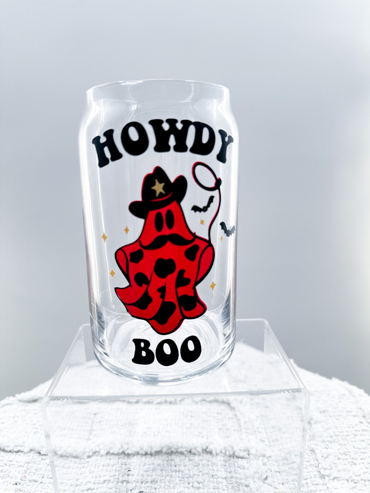 Howdy Boo Glass Cup
