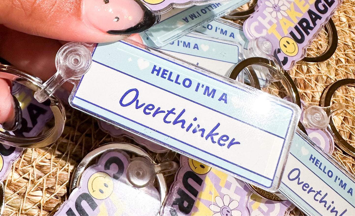 Hello I’m a Overthinker Keychain