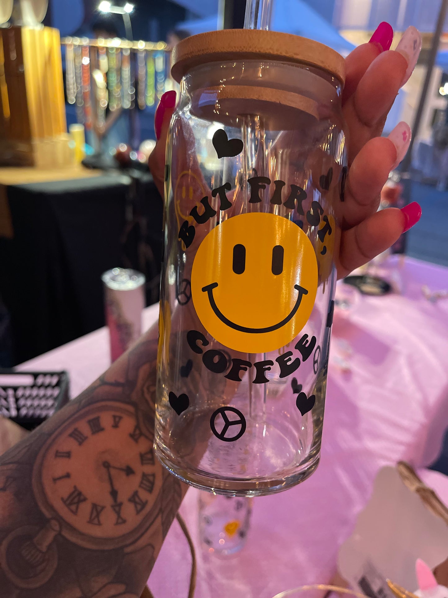 But First, Coffee 20oz Glass Cup