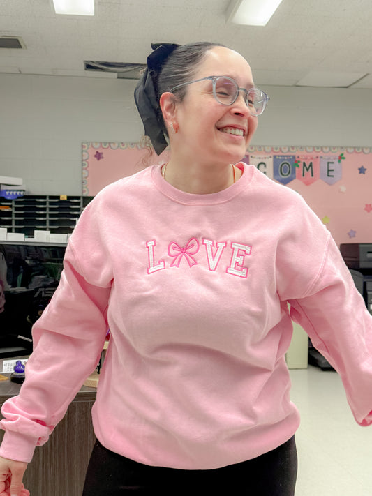 Pink LOVE Crewneck Sweatshirt