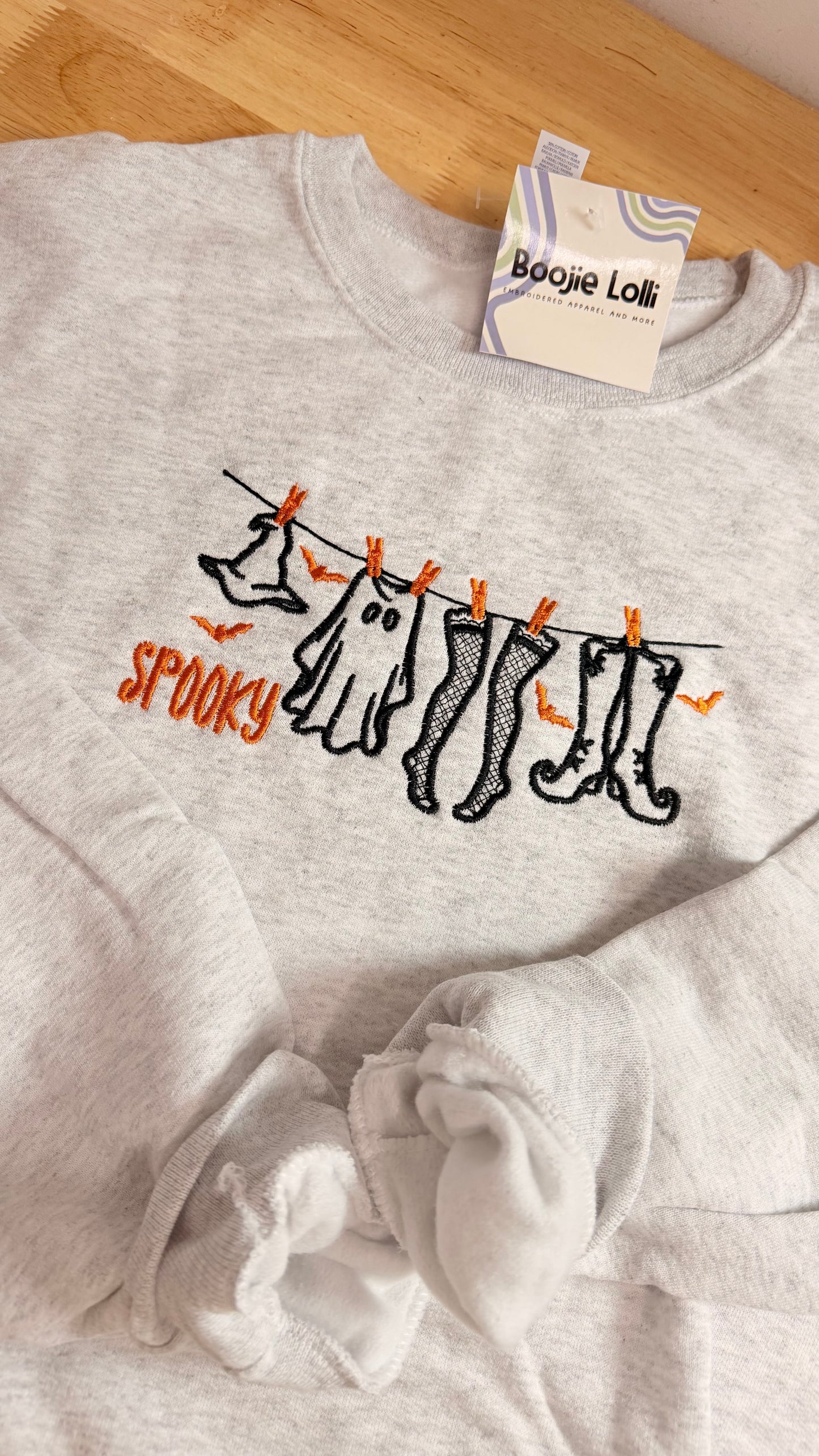 Spooky Ghost Clothesline Crewneck