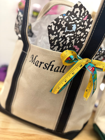 Personalized Embroidered Tote Bag | Custom Canvas Tote