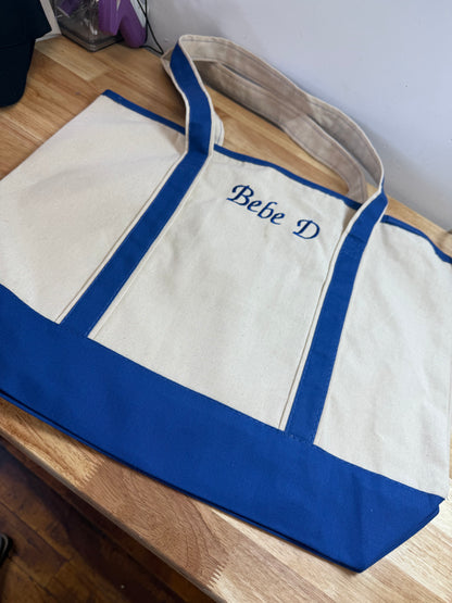 Personalized Embroidered Tote Bag | Custom Canvas Tote