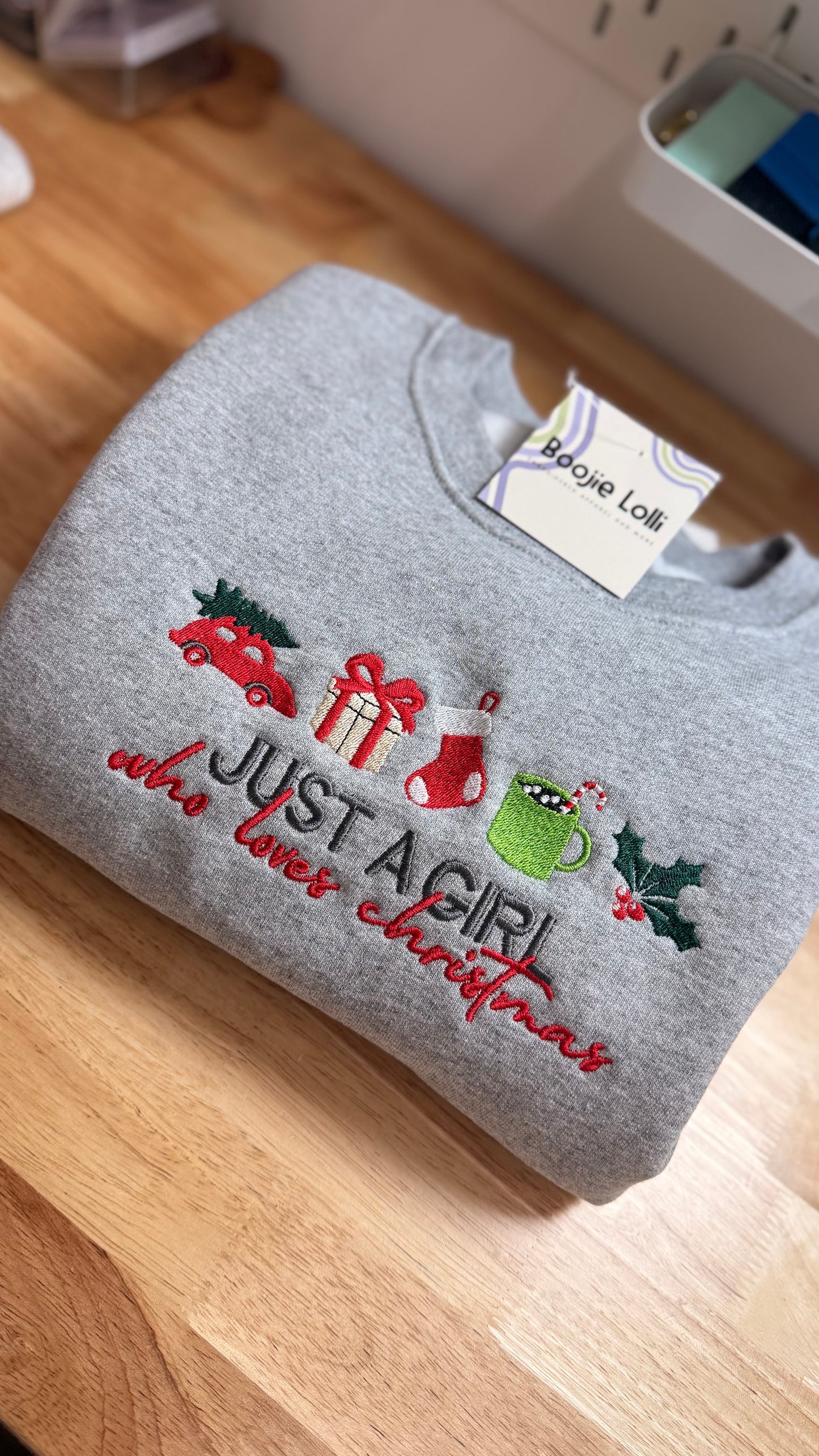 Just a Girl Who Love Christmas Crewneck