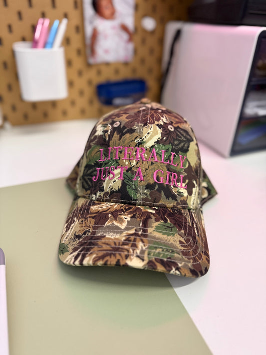 Literally Just a Girl Camo Hat