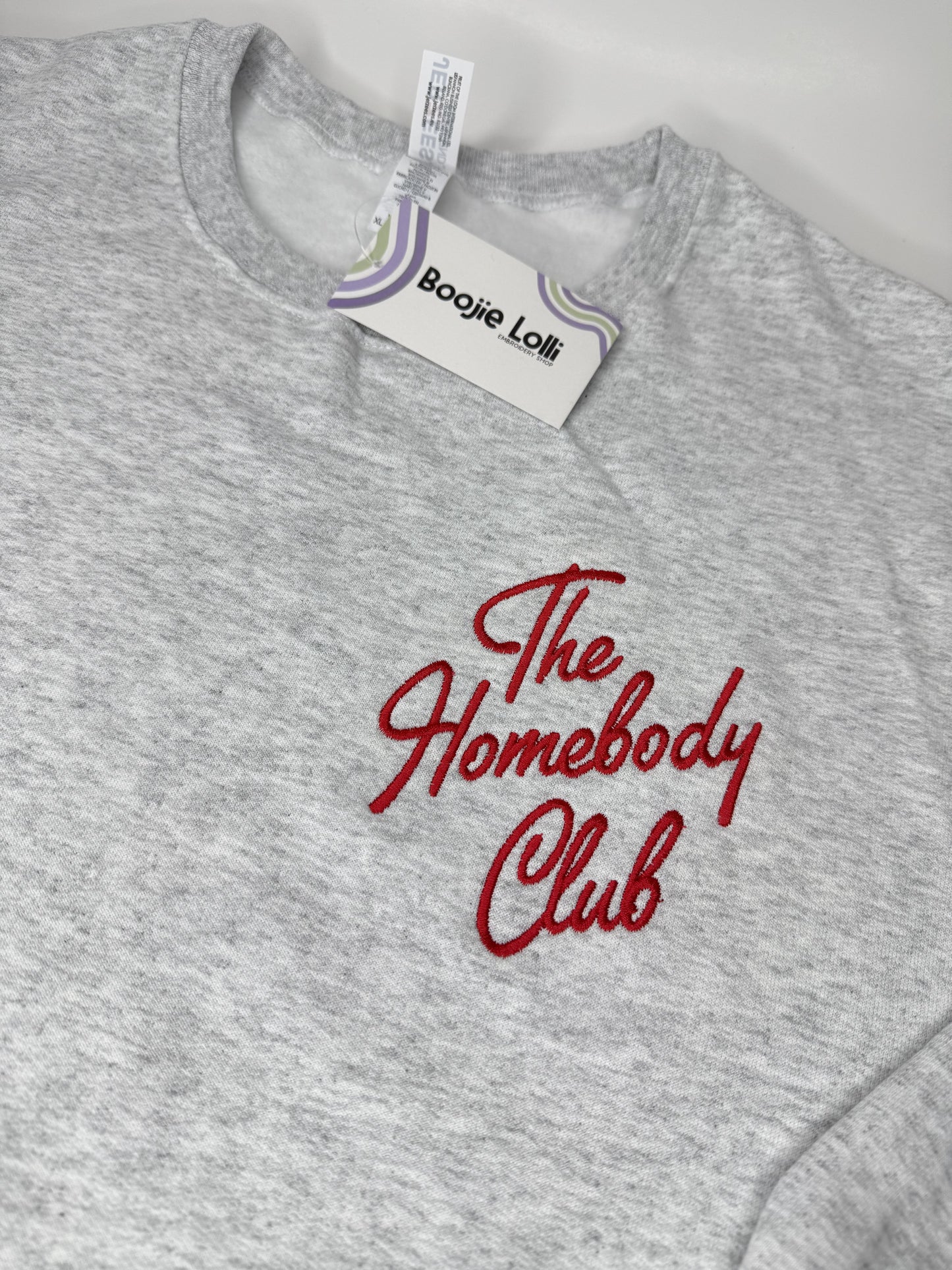 The Homebody Club Embroidered Crewneck