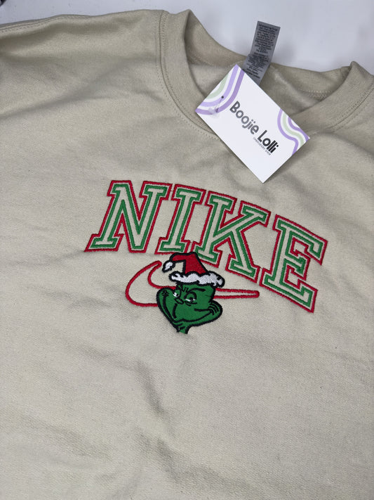 Grinch N*ke Crewneck