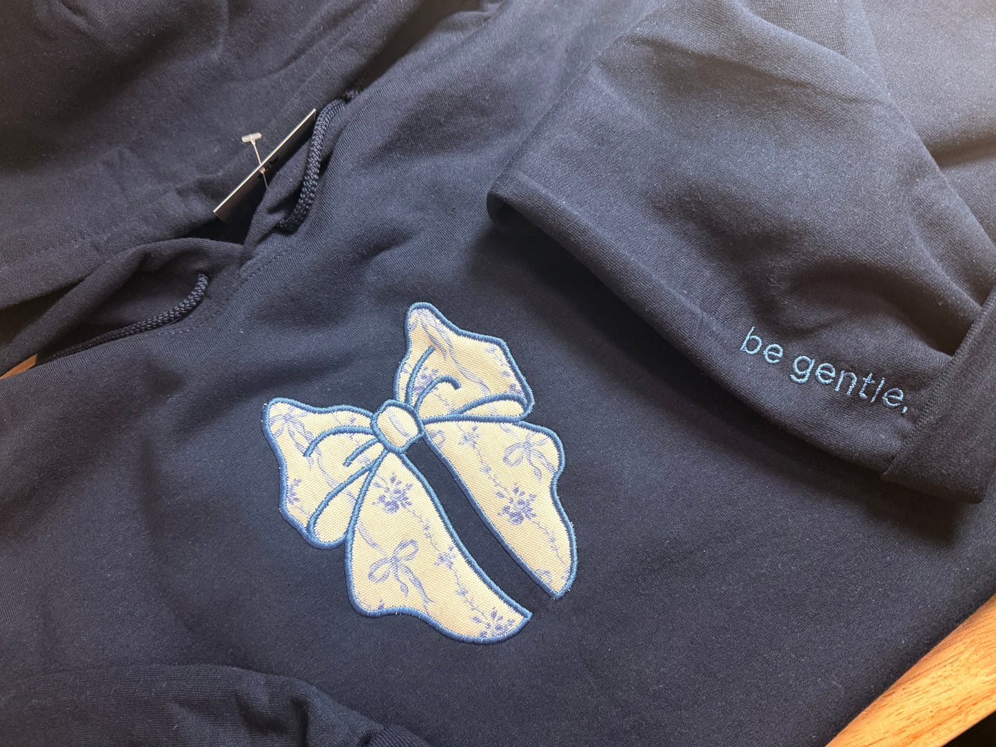 Embroidered Bow Hoodie