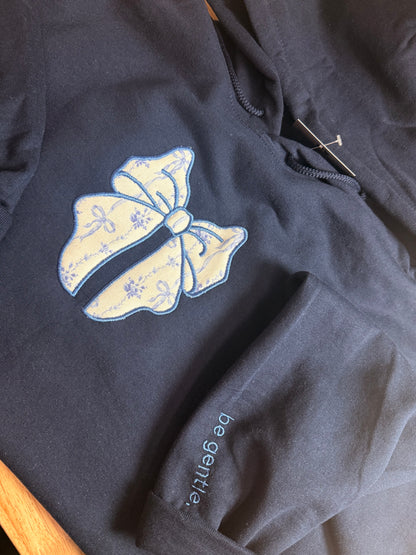 Embroidered Bow Hoodie