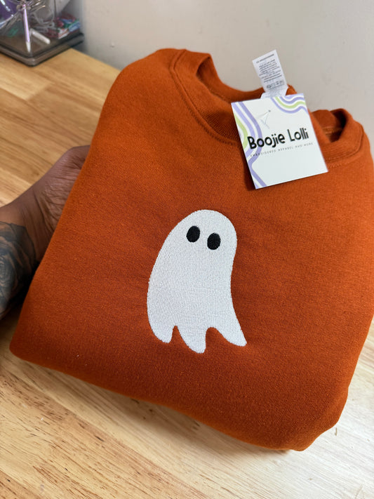 Minimal Ghost Rust Crewneck