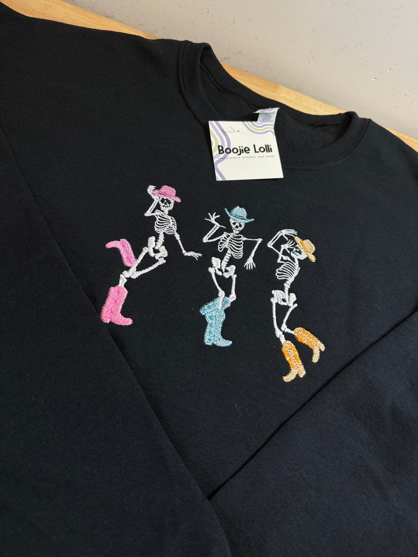 Dancing Cowboy Skeletons Crewneck