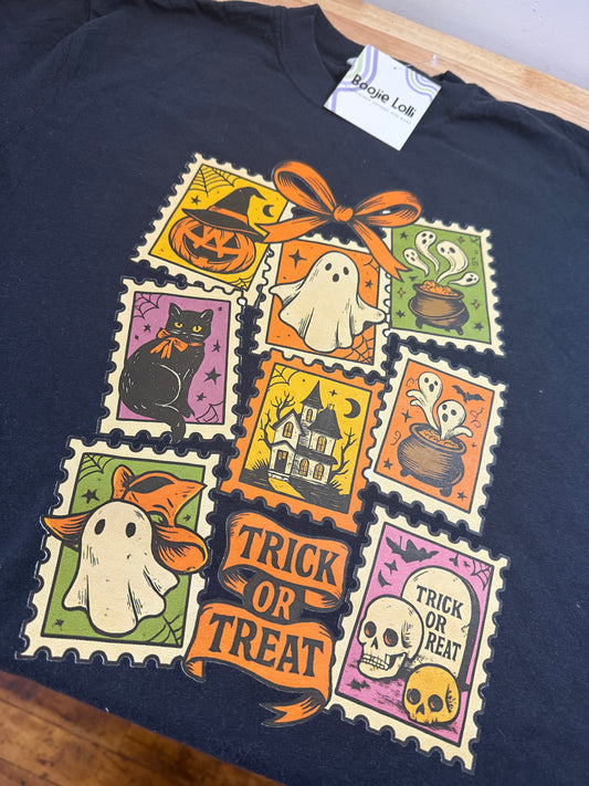Treat Stamp Collage Halloween Tee