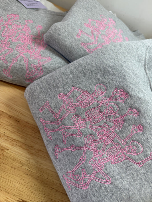 Pink Skeleton Crewneck