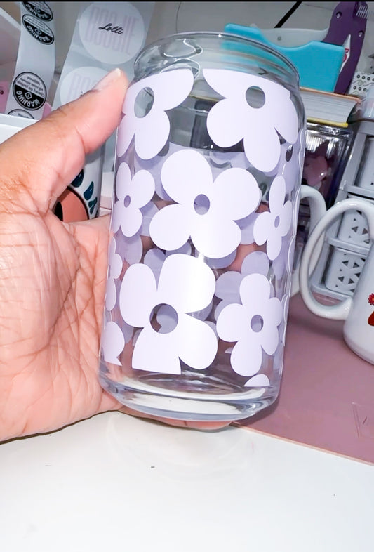 Daisys 16oz Glass Cup