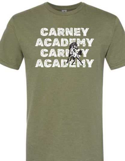 Carney Academy With Mustang Short/Long Sleeve