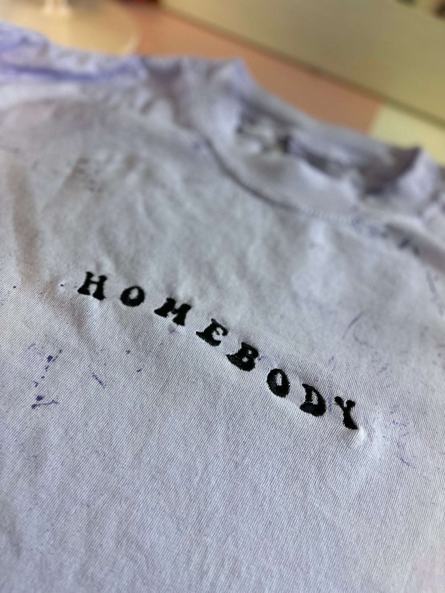 Homebody Embroidered Tie Dye Tee
